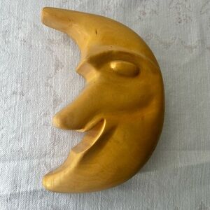 Handcrafted Wood Crescent Moon